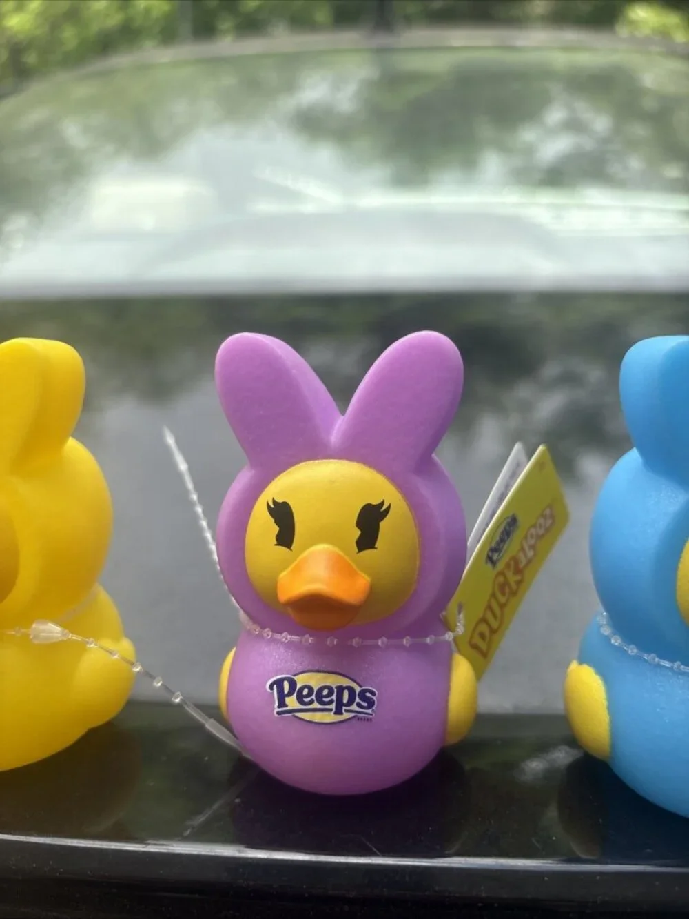 PEEPS Easter Duckalooz Rubber Ducks, 4 pk, Easter Basket Toy Gift Stuffer